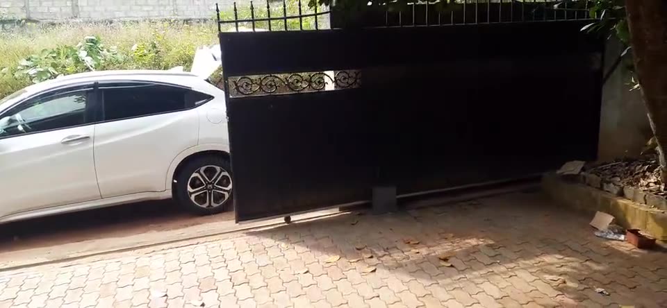 Sliding gate with auto gate motor installed by Keynode in Sri Lanka