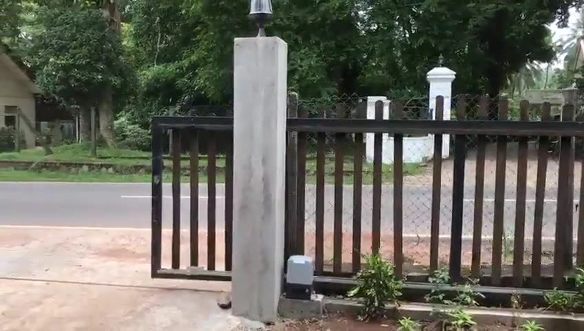 Sliding gate with auto gate motor installed by Keynode in Sri Lanka
