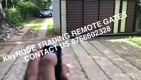 Sliding gate with auto gate motor installed by Keynode in Sri Lanka